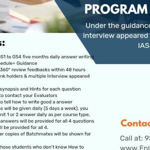 Daily mains answer writing cum guidance program 1 question per day